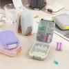 Mini Pastillero, Organizador de Pastillas Conveniente, Caja de Almacenamiento con Seis Compartimentos para Tres Comidas al Día, Sellado y a Prueba de Humedad, para Empaque de Medicamentos de Viaje