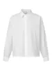 Camisa Nanxia de negocios ligera sin planchar, marca moderna, para hombre y mujer, diseño de botón oculto, holgada, versátil, de manga larga