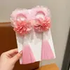 Grampo de Cabelo Antigo Infantil Flor Borla Tira Anéis de Cabelo Tesouro Feminino Doce Corda de Cabelo Intestino Grosso Acessórios de Cabelo de Bebê Bolas Adorno de Cabeça