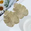 Comércio Exterior Transfronteiriço Hot Gold Porta-copos Decoração de Mesa Jogos Americanos Antiderrapante Isolante Térmico Pequenos Porta-copos Jogos Americanos Combinando