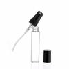 Botella de perfume portátil de 5 ml, vacía, con tubo de extracción, para muestra pequeña, con pulverizador de vidrio, con boquilla para perfume y dispositivo de subenvasado.