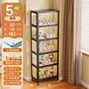 Vitrine de Vidro, Armário de Estatuetas para Sala de Estar, Estante de Aço com Portas, Armário de Armazenamento de Blind Box, Armário de Armazenamento em Camadas, Vitrine Estilo Creme