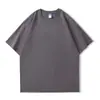 Camiseta Suelta de Algodón Puro Peinado Pesado de 260g para Hombre y Mujer, Color Sólido, Manga Corta, Impresión de LOGO, Ropa de Trabajo, Camisa Publicitaria