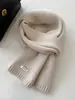 Bufanda de Lana Pura Australiana Nueva Color Sólido Versátil de Invierno Cálida Tejida para Hombres y Mujeres