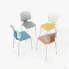 Mesas y Sillas para Cafetería de Estudiantes Escolares, Comedor para Personal de Fábrica de Empresa Comercial, Tienda de Postres y Té de Leche, Juego de Mesa y Sillas de Comedor de Pizarra