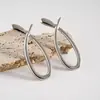 Pendientes de Metal Lisos con Forma de Cruz Hueca y Gota de Agua Estilo Europeo y Americano, Pendientes Minimalistas de Moda con un Toque de Lujo