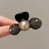 Estilo francés suave peinado semi-recogido pinza de garra pequeña pinza para el pelo pequeña dulce de hada de alta gama tocado fresco para el cabello que no tira