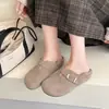 Sapatos Birkenstock femininos de sola grossa para aumentar a altura, estilo Yang Mi, cobertura total, novos mocassins Birkenstock slip-on de outono