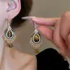 Brincos de Borla Gota d'Água Agulha de Prata, Brincos de Temperamento Nicho Estilo Étnico, Brincos Versáteis Elegantes de Luxo Leve