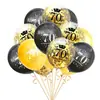 Combinación de traje de globos con confeti transfronterizo para 16 18 30 40 50 60 años, decoración para fiesta de cumpleaños de adultos