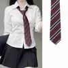 Corbata Marca H para Mujer, Estilo Universitario JK Uniforme Escolar Japonés, Corbata Decorativa Corta Pre-atada para Hombre, Atada a Mano DK
