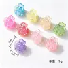 Pinza de pelo de camelia transparente de colores para niños, accesorio para el pelo de flor de cinco pétalos para flequillo, pinza lateral para trenzar y peinar