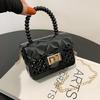 2025 Nova Bolsa de Gelatina de Verão Bolsa para Batom Mini Bolsa Diamante Vazado Bolsa Infantil Ombro Transversal Pequena Bolsa Feminina