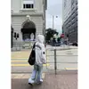 Moletom com Capuz Novo de Primavera e Outono Masculino Marca da Moda Solto Casual Jaqueta Retro Americana Jaqueta Pulôver com Zíper Pesado