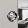 Cerradura de Puerta con Anilla de Acero Inoxidable, Cerradura de Manija Gruesa de un Solo Lado para Puerta de Baño, Cerradura de Puerta Redonda Empotrada Invisible para Pared de Fondo