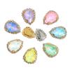Borde de Gota de Agua Hebilla de Cristal Moca de Proteínas Vidrio Diamante de Cristal DIY Ropa Vestido de Novia Materiales Hechos a Mano Mayoreo