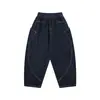 Ropa Infantil DK 26 Estilo Otoño Estilo Japonés Niñas Niños Patchwork Jeans Scimitar Niños Adolescentes Holgados Casual Pantalones Largos
