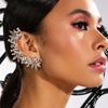 Explosões AliExpress Clipe de Orelha de Strass Irregular Moda Luxo Orelhas de Olho de Cavalo com Diamantes Acessórios Europeus e Americanos brincos