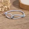 Pulseira milanesa de moda artesanal transfronteiriça, pulseira de corrente tecida em aço inoxidável ajustável deslizante para casais, adequada para homens e mulheres