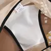 Bragas Perlescentes de Satén de Alto Gama Estilo Francés Deseo Puro, Tangas Finos Huecos de Encaje Sexy Estilo Deseo Puro para Mujer de Cintura Baja