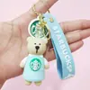 Llavero de taza de té con leche de Starbucks de nueva llegada transfronterizo, colgante de coche de dibujos animados, muñeca, joyería, llavero lindo para bolso