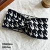Bufanda de Nuevo Estilo para Mujer en Otoño e Invierno, Simple y Cálida, Tejida con Hilo Cruzado con Bloques de Color, Versátil, Bufanda de Cuello para Niña Moderna y Linda
