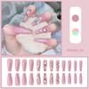 Esmalte de uñas exclusivo transfronterizo Parche de uña postiza de cuadros con pedrería Día de San Valentín ventas directas de fábrica de esmalte de uñas