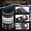 4 Piezas de Venta Directa de Fábrica Exagerados Pulseras para Hombre de Cuero Sintético, Pulseras Punk No Convencionales Europeas y Americanas con Remaches de Púas de Doble Fila