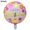 Globo de Feliz Cumpleaños Bola de 18 Pulgadas FELIZCUMPLEAÑOS Globo de Película de Aluminio Decoración de Cumpleaños Diseño de Fiesta