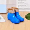 Botas de lluvia de caña alta de tendón de res para mujer, antideslizantes, forradas de felpa, cálidas, de goma de caña alta, para días lluviosos, impermeables, botas de lluvia de caña alta, zapatos de agua de caña alta para mujer