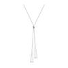 Suéter collar de diseño simple para mujer, collar largo de alto sentido, cadena doble de suéter de temperamento nicho, joyería al por mayor