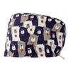 Gorro quirúrgico de dibujos animados para quirófano, estampado, algodón puro, ajustable con hebilla, gorro para mujer con cinta y toalla para el sudor, gorro de médico, farmacia, enfermera