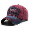 Gorra de béisbol de tela lavada para hombre, gorra bordada con parche coreano, sombrero para el sol al aire libre, sombrero para el sol de moda de primavera y otoño.
