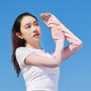 Mangas de protección solar para mujer, ideales para deportes al aire libre, primavera y verano, ciclismo, mangas de hielo, protectores de brazos anti-UV con etiqueta, mangas de mano.