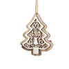 Colgante de Madera Láser Navideño Decoración de Árbol de Navidad Forma de Corazón Estrella Decoración del Hogar Colgante de Madera