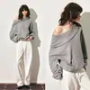 Recomendación PrincipalSudadera con Capucha de Hombros Caídos de Gran Tamaño de Doble Hilo de Algodón Tencel Estilo Nuevo Primavera Temprana Yuran 26