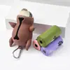 Sacos de lixo para animais de estimação com estampa de pata, conjunto de sacos de cocô de guaxinim, sacos de lixo portáteis para uso externo para gatos e cachorros