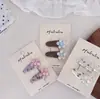 Florzinha Doce Par de Presilhas de Cabelo Infantil Gota d'Água Presilha Lateral Presilha para Franja