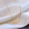 Colar de ouro 18K Yilu you de aço titânio de corpo inteiro feminino 2023 Nova corrente de clavícula elegante de alta qualidade não desbota