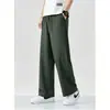 Pantalones Casuales Finos de Seda de Hielo para Hombre de Secado Rápido Estilo Coreano Rectos Sueltos Casuales Frescos para Deportes al Aire Libre en Verano