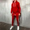 Nuevo Otoño Nuevo Conjunto de Suéter Deportivo Casual de Color Sólido con Capucha para Hombre