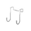 Gancho doble tipo S de acero inoxidable, sin perforaciones, multiusos, para cocina, mesita de noche, baño, dormitorio, puerta de armario, gancho en forma de S, percha para ropa