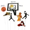Decoração de Bolo Mini Basquete Futebol 6cm Ornamento Dia das Crianças Aniversário de Menino Suprimentos de Confeitaria Bola de Plástico Vinil