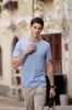 Absorbente de Sudor Transpirable Moda de Verano Algodón Cuello Redondo Manga Corta Blanco Camiseta Estampable Logo Estampado Patrón Camisa Publicitaria Ropa de Trabajo