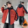 Chaqueta cortavientos para niño, nuevo estilo 2026, chaqueta con capucha acolchada y gruesa para niños mayores, abrigo de invierno cortavientos y cálido para trabajo