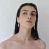 Pendientes de Gota de Agua Solidificada Retro Franceses para Mujer Diseño de Nicho Elegantes de Gama Alta Modernos Simples Cortos para Otoño e Invierno