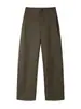 Pantalones Curvos de Corte Melard Brown para Hombre, Pantalones de Trabajo Estilo Leñador Retro Americano de Verano, Pantalones Rectos de Pierna Recta con Corte Limpio Ligeramente Acampanados