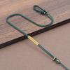 Cordón colgante fino tejido a mano, ajustable, para mujer, de jade, con cera de abejas y cristal de esmeralda.