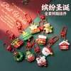 Chaveiro de Resina de Natal Desenho Animado Fofo Pingente para Mochila Pequeno Presente de Natal Charme Criativo para Bolsa de Estudante