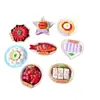 Nuevas pegatinas de resina para nevera de juego de comida, pegatinas magnéticas de maní gourmet y manitas de cerdo, pegatinas de decoración para el hogar, ventas directas de fábrica